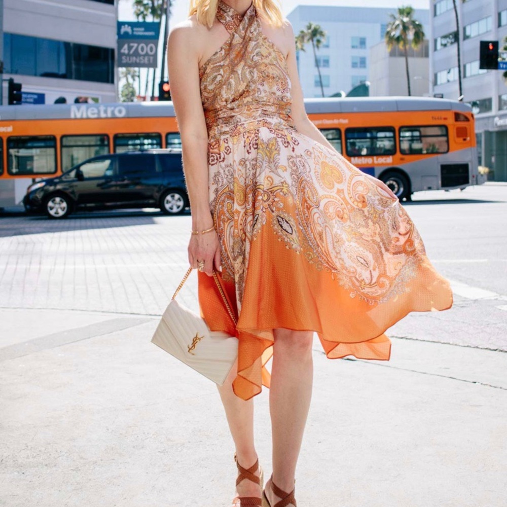 H&M Paisley Print Scarf Dress, never worn size 14